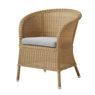 Cane-Line Derby Tuinstoel + Zitkussen Lichtgrijs Natte