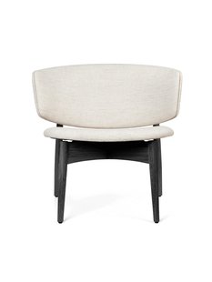 Ferm Living Herman Fauteuil Met Zitkussen Black/off-white Boucl&eacute;