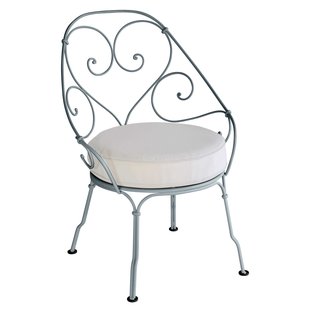 Fermob 1900 Fauteuil Met Off-white Zitkussen Storm Grey
