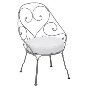 Fermob 1900 Fauteuil Met Off-white Zitkussen Lapilli Grey