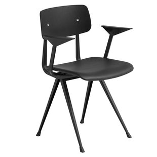 Hay Result Stoel Met Arm Zitkussen Gestoffeerd Sense Black