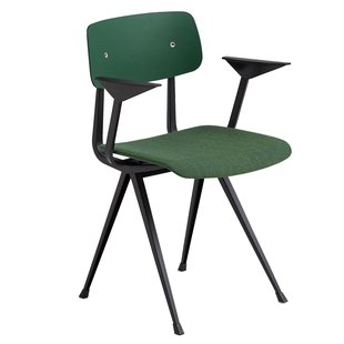 Hay Result Stoel Met Arm Zitkussen Gestof Forest Green Remix 982