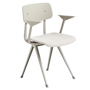 Hay Result Stoel Met Arm Zitkussen Gestof. Beige Steelc Trio 205