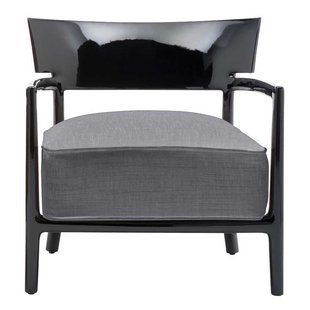 Kartell Cara Fauteuil Zwart Antraciet Zitkussen