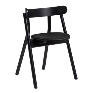 Northern Oaki Eetkamerstoel Met Zitkussen Zwart Eiken