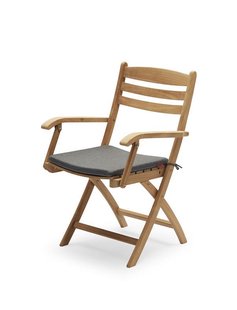 Fritz Hansen Zitkussen Voor Selandia Tuinstoel Met Armleuning Charcoal