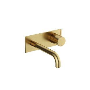 Hotbath Cobber Afbouwdeel - voor wastafelkraan - 18cm uitloop - Geborsteld Messing PVD CB106EXT18BBP