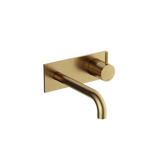 Hotbath Cobber Afbouwdeel - voor wastafelkraan - 18cm uitloop - Living colours - Geborsteld Messing CB106EXT18BB