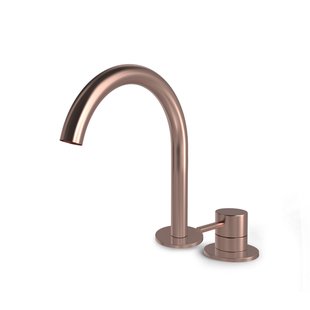 Hotbath BUDDY Wastafelmengkraan - 2 gats - Geborsteld koper PVD B123BCP