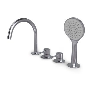 Hotbath Buddy Badrandcombinatie - met uitloop - één hendel mengkraan - Chroom B173CR