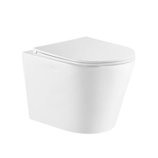 QeramiQ Dely Toiletset - Geberit UP720 inbouwreservoir - witte bedieningsplaat - toilet - zitting - glans wit SW1237202/0700518/SW1159504/SW1026255