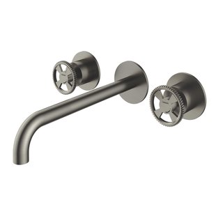 Hotbath Cobber @work afbouwdeel voor wastafelmengkraan met 25cm uitloop geborsteld nikkel CW005TEXT25GN