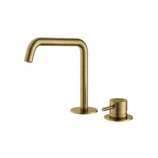 Hotbath Archie Wastafelmengkraan 2 gats zonder waste BBP Geborsteld Messing PVD AR023BBP