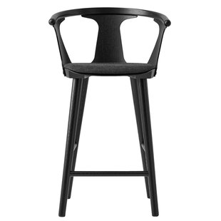 &amp;tradition In Between Barkruk 75cm Met Zitkussen Zwart Eiken Fiord 191