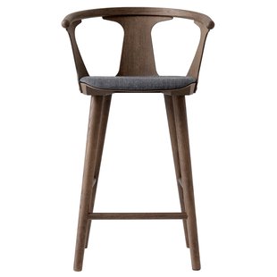 &amp;tradition In Between Barkruk 75cm Met Zitkussen Gerookt Eiken Fiord 171