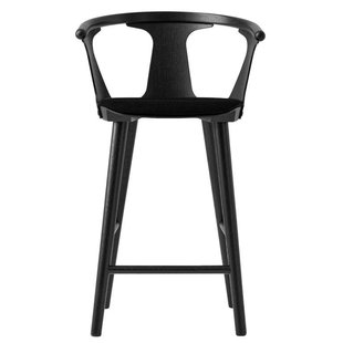 &amp;tradition In Between Barkruk 65cm Met Zitkussen Zwart Eiken Fiord 382