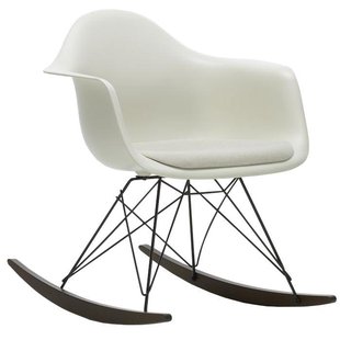 Vitra Eames RAR Schommelstoel Vast Zitkussen Warmgrey Pebble