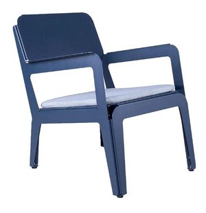 Weltevree Bended Fauteuil Incl Zitkussen Grijsblauw