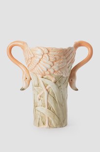 Multicolour vaas met flamingo