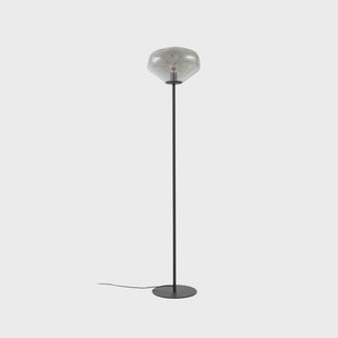 Lelia vloerlamp hoogte 150 cm rookgrijs glas metaal - Lindby - Eetkamer - Designer - 1 lamp