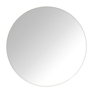 Ronde spiegel met beige lijst - ø60 cm