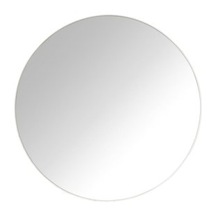 Ronde spiegel met beige lijst - ø80 cm