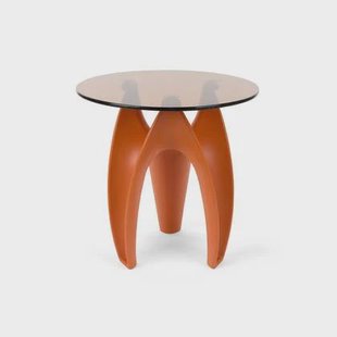 Bold Monkey Hactua Bijzettafel Rond 40 cm Glas - Oranje