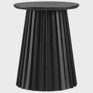 House Nordic Osaka Zwart Eiken Bijzettafel Rond