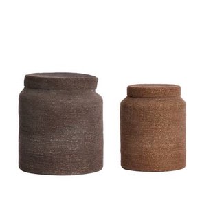 Light & Living - Mand BETANIA - Ø33x38cm - Bruin - Set van 2