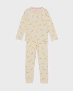 HEMA Kinderpyjama rib sterren gebroken wit (gebroken wit)