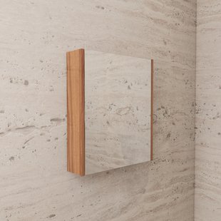 Spiegelkast BWS Riga 80 cm, 2 Deuren Walnoot