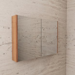 Spiegelkast BWS Riga 120 cm, 2 Deuren Walnoot