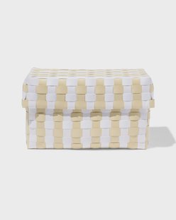 HEMA Mand 25x15cm met deksel geblokt beige