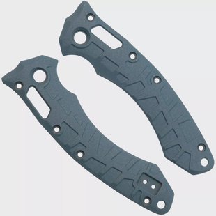 Lex Custom Microtech Amphibian Scales AMPHH185 Cerakote Blue Titanium, handgreepschalen