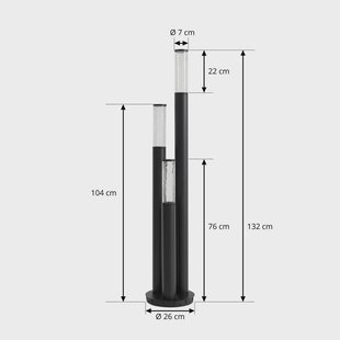 Lindby tuinpadverlichting Gavros, gegoten aluminium, 3-lamps