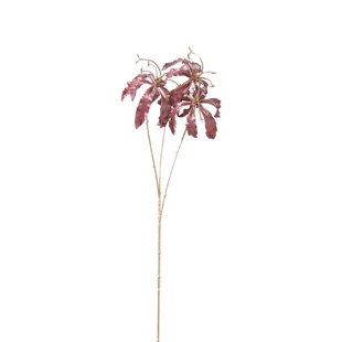 Kunstbloem gloriosa - goudkleurig/rood - 60 cm