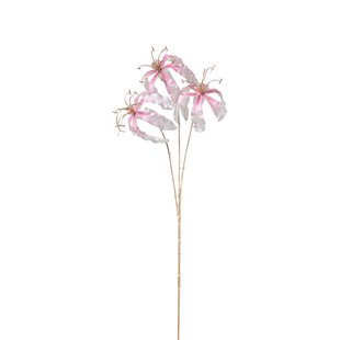 Kunstbloem gloriosa - goudkleurig/roze - 60 cm