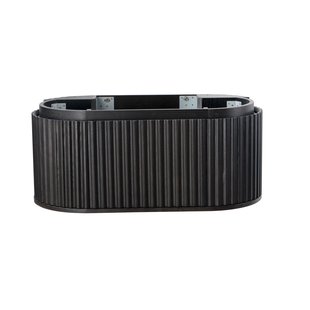 Wastafelonderkast BWS Benthe 1 Lade Greeploos Soft Close 99x42x52,5 cm Zwart Eiken