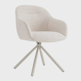 by fonQ Hush Eetkamerstoel - Chenille - Beige / Beige