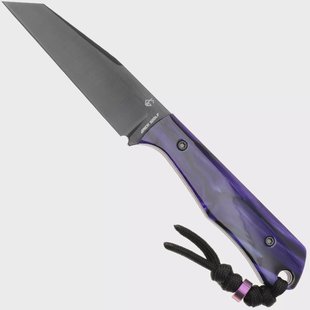 Jack Wolf Collusion COLLU-01-KIR-PUR-WAV DLC S90V, Kirinite Purple Wave, vaststaand mes, Jakeb Creates design