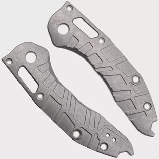 Lex Custom Microtech Stitch Scales V2 MS2SW, Stonewashed Titanium, handgreepschalen