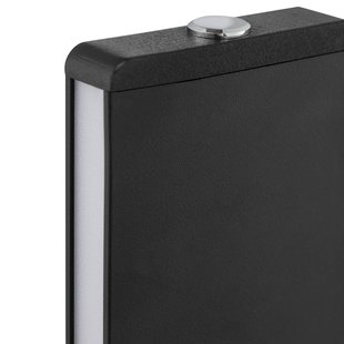 Brilliant LED tafellamp Arcus, zwart/bruin, hoogte 56 cm, metaal/hout