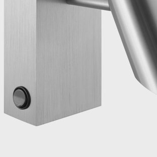 Brilliant LED wandspot Risell, breedte 9 cm, aluminiumkleurig metaal