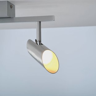 Brilliant LED plafondspot Risell, lengte 35 cm, aluminiumkleurig