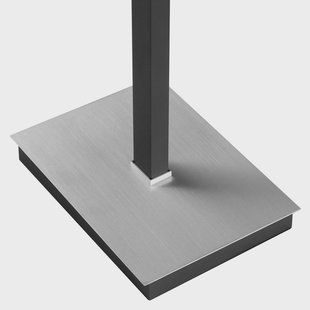 Brilliant LED vloerlamp Pulse, zwart, hoogte 150 cm, metaal, leeslampje