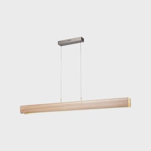 Brilliant LED hanglamp Monterra, lengte 100 cm, lichtbruin, hout