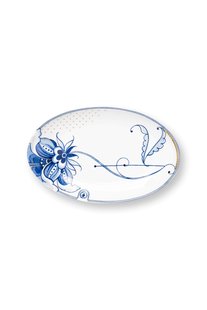 Pip Studio Bord Ovaal Pip & The Blue Bird Wit 16cm