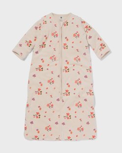 HEMA Slaapzak met afneembare mouwen velvet 3.0tog bloemen beige (beige)