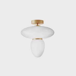 Nuura Aps - Rizzatto 42 Plafondlamp Opal/Satin Brass Nuura