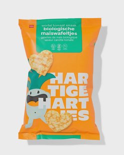 HEMA Bio maïswafeltjes wortel-tomaat 30g